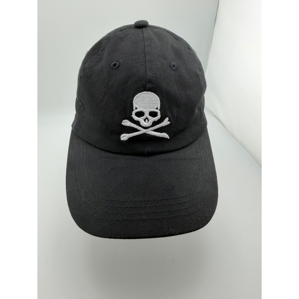 Black Skull and Crossbones Embroidered Dad Hat Adjustable Baseball Cap
